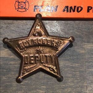 Vintage metal Roy, Rogers, deputy badge
